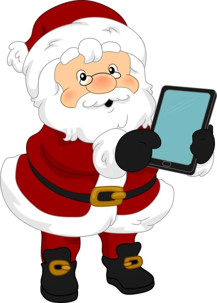 Santa claus tabletový počítač — Stock fotografie