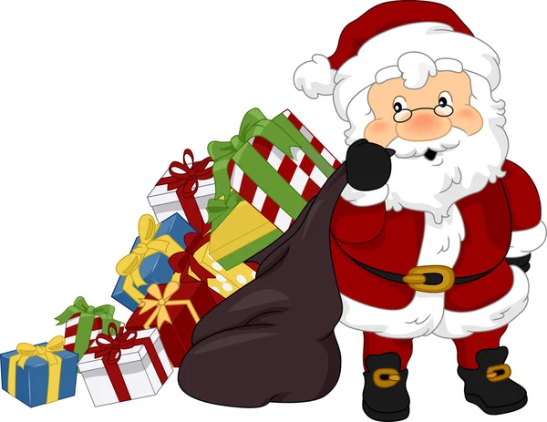サンタ クロース クリスマス プレゼントします。 — ストック写真