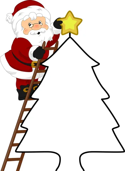 Santa Christmas Tree — Zdjęcie stockowe