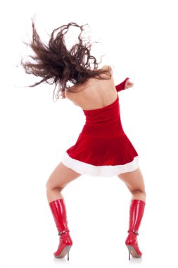 Santa dances clipart