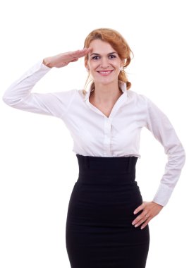 I salute you! clipart