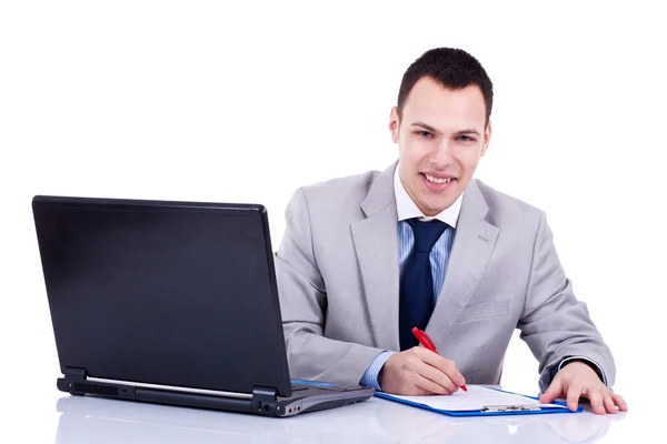 Business man signing some papers — Stock Photo, Image