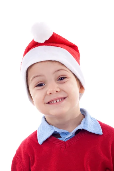 Мальчик как Санта-Клаус — стоковое фото
