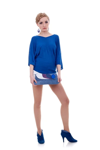 Modelo Feminino com bolsa — Fotografia de Stock