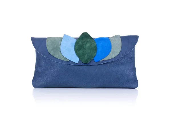 Mode blå handväska — Stockfoto