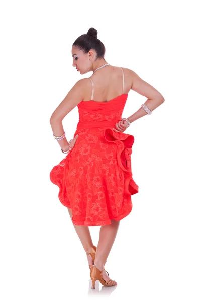 Achterzijde van een latino vrouw danser — Stockfoto