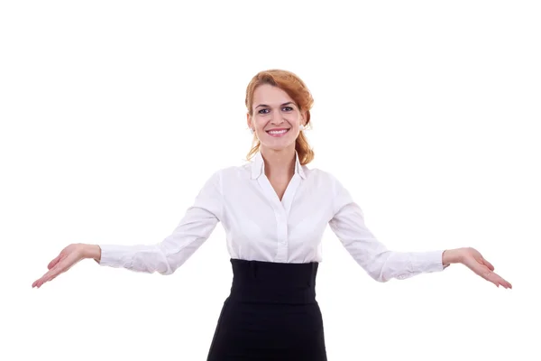Friendly smiling business woman — Stock Photo, Image