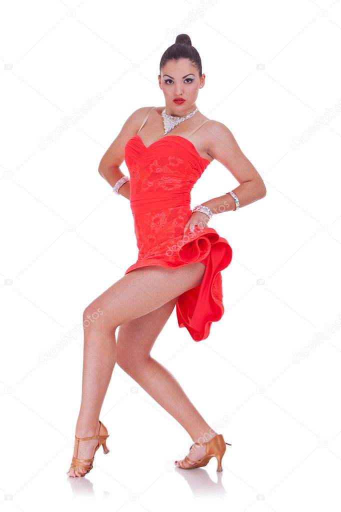Youn latino dancer with nice legs — Stock Photo © feedough #7232487