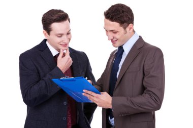 Two business discussing clipart