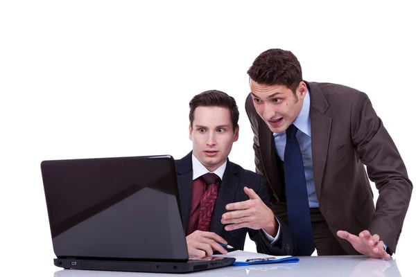 Two shocked business men — Stock Photo, Image