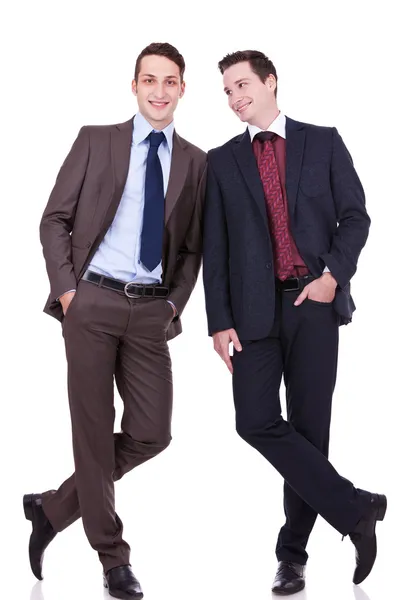 Business friends standing shoulder to shoulder — Stock Photo, Image