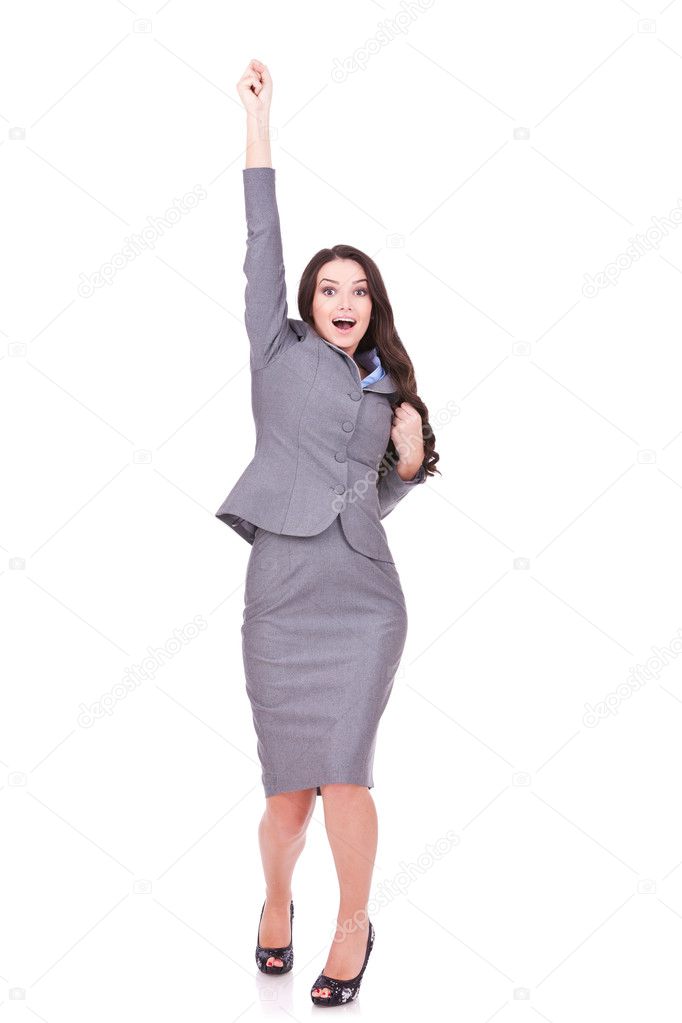Very happy business woman