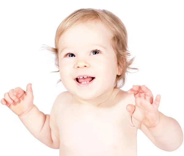 Wenig glückliches Baby — Stockfoto