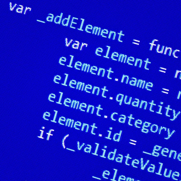 stock image Screen with JavaScript code