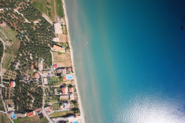 Aerial view on the island of Zakynthos clipart