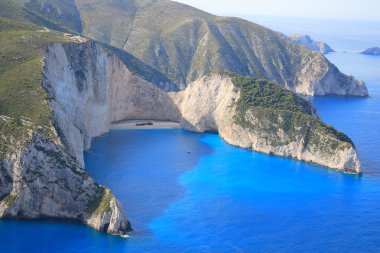 Aerial view on the island of Zakynthos clipart