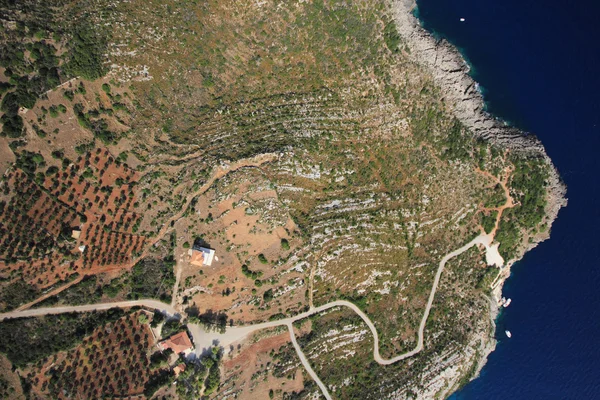 扎金索斯岛上鸟瞰图 — 图库照片