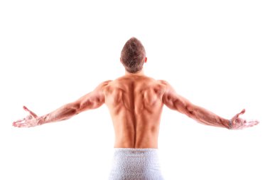 havlu yakışıklı kaslı adam