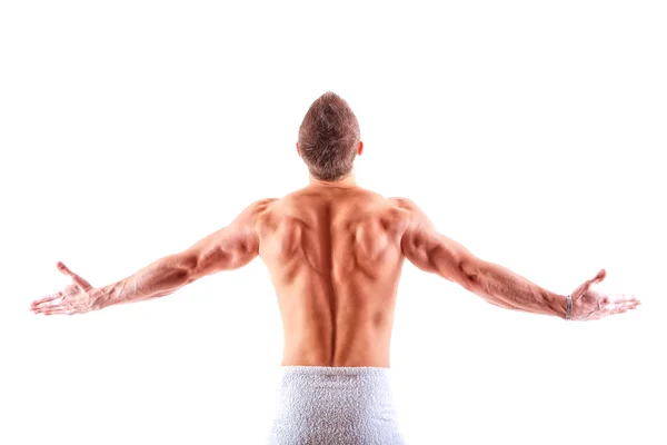 Przystojny mięśni mężczyzna w ręcznik — Zdjęcie stockowe