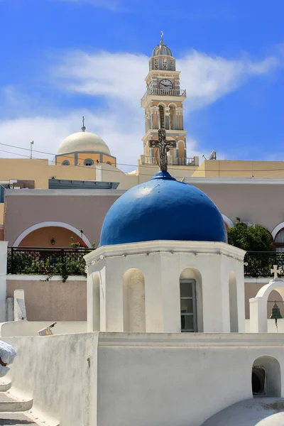 サントリーニ島ギリシャを教会します。 — ストック写真