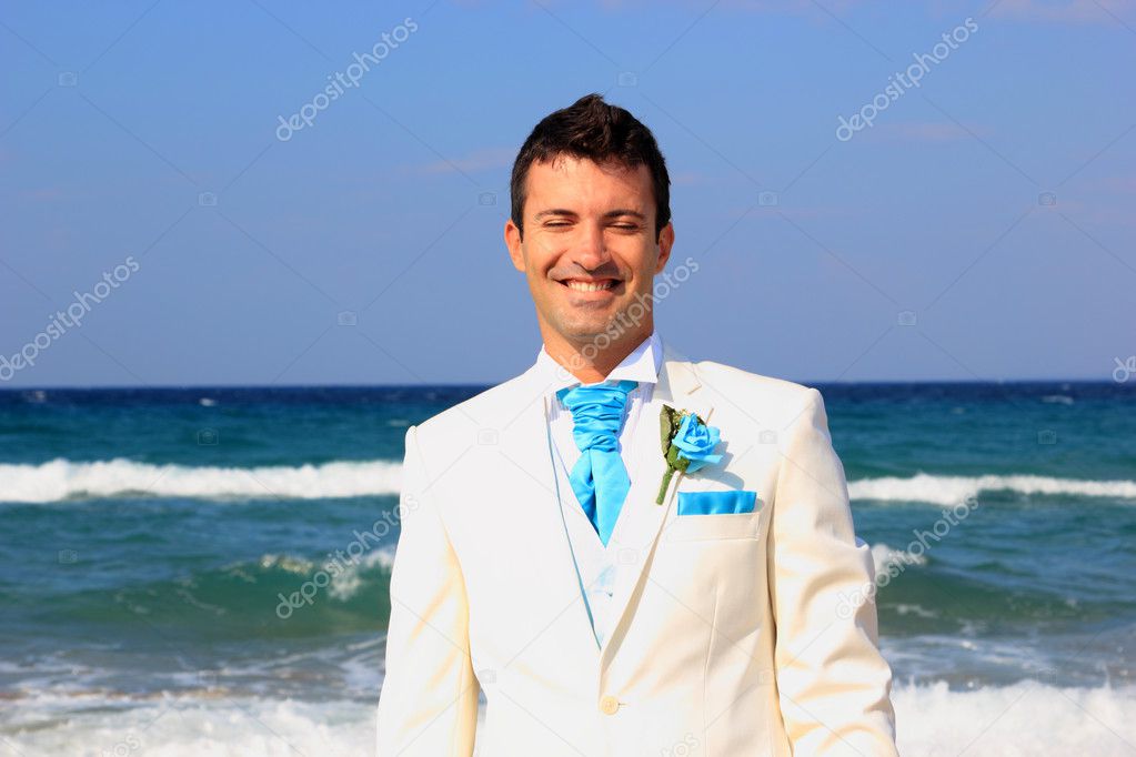 Groom by the sea