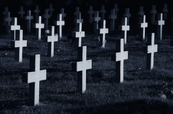 Kříže na hřbitově — Stock fotografie