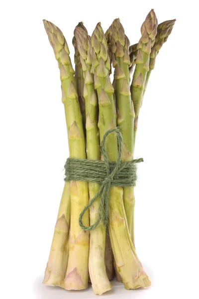 Asparagus bunch over white background — Stock Photo, Image