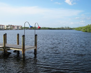 eski ahşap tekne dok bir giriş naples Florida tarafından