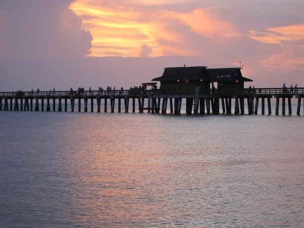Napoli molo in Florida al tramonto — Foto Stock