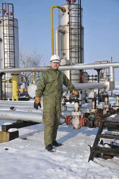 Exploitant de la collecte de pétrole et de gaz — Photo
