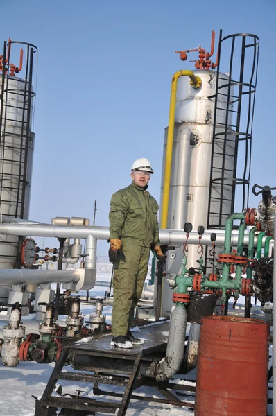 Exploitant in de olie- en gas-collectie — Stockfoto