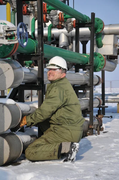 中石油和天然气集合运算符 — 图库照片