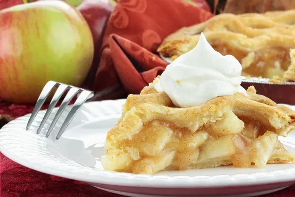 Fetta di torta di mele — Foto Stock