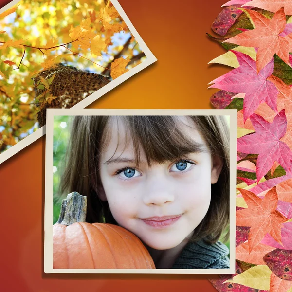 Bambino in autunno — Foto Stock
