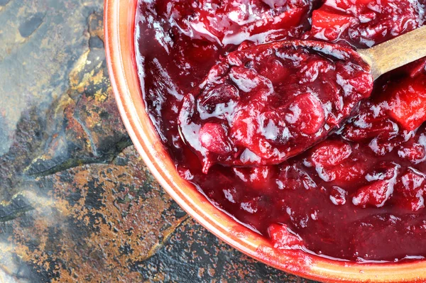 Cranberry Sauce or Cranberry Relish — Stock Photo, Image