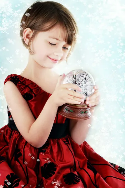 Child with Snow Globe — Stock Photo, Image
