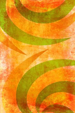 Art grunge background in orange and green tones clipart