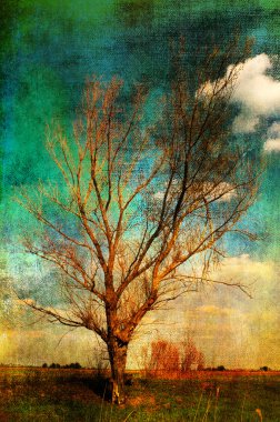 Art grunge landscape background clipart