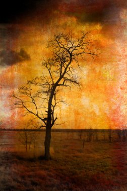 Art grunge landscape background clipart