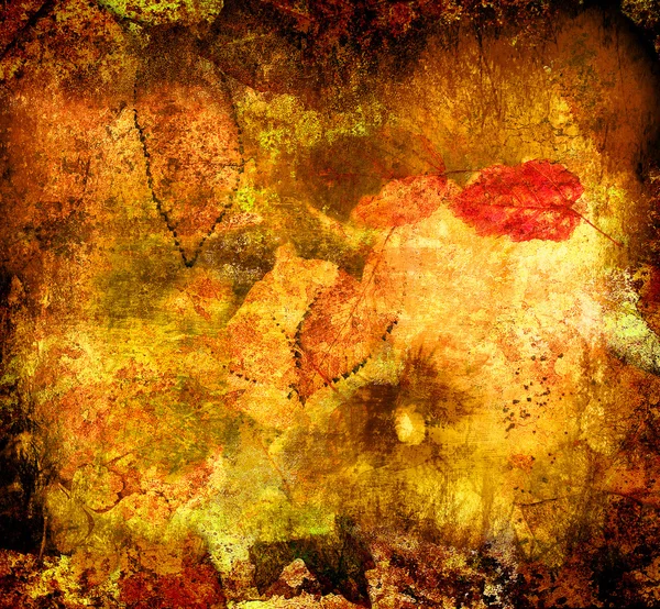 Art grunge leaves background — Stock Photo, Image