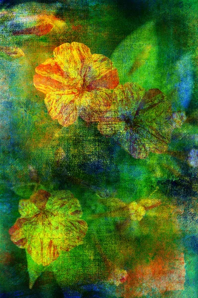 Art grunge floral background — Stock Photo, Image