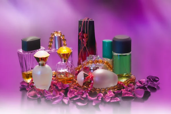 Collection of ladies perfumes. — Stock Photo, Image