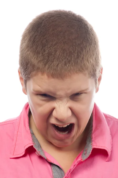 叫ん怒りの 10 代の少年 — ストック写真