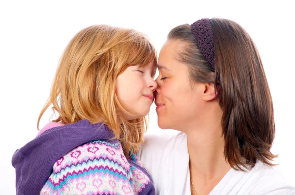 Mother and daughter cuddling — Stock Photo, Image