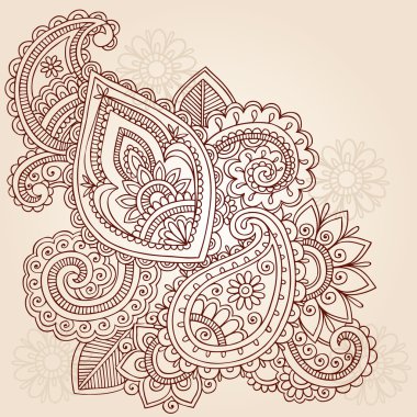 Henna Mehndi Pasiley Doodle Vector