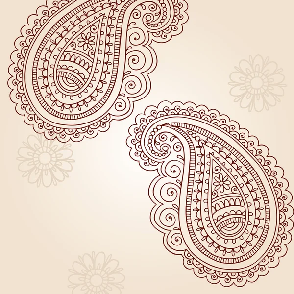 Henna Mehndi Pasiley Doodle Vector — Image vectorielle
