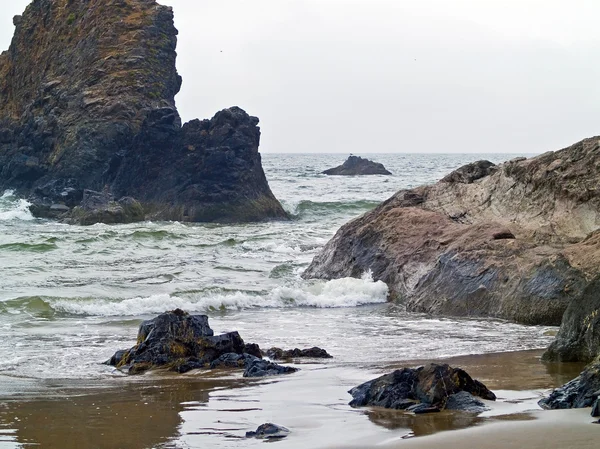 Robust Stilla havet stranden vid ecola state park i oregon — Stockfoto