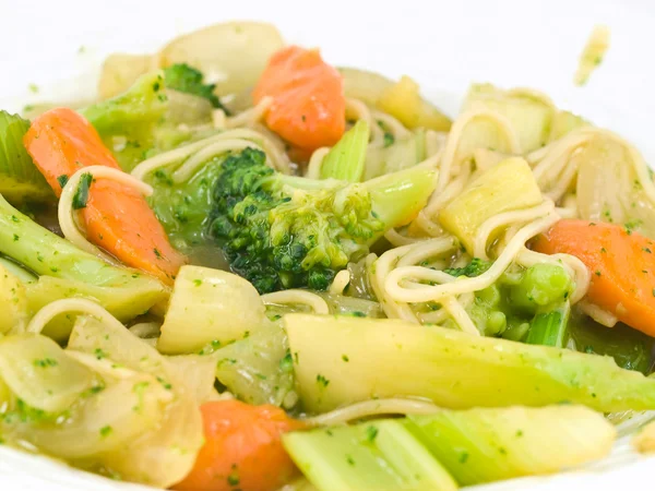 stock image Stir Fried Vegetables and Noodles in a Light Sauce