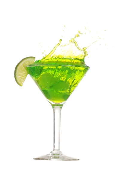 Kalk martini splash — Stockfoto