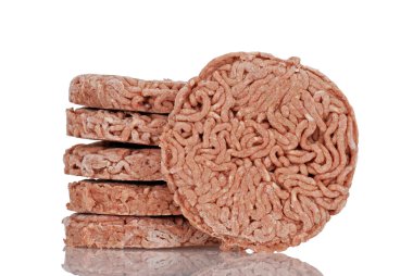 Closeup frozen hamburgers clipart